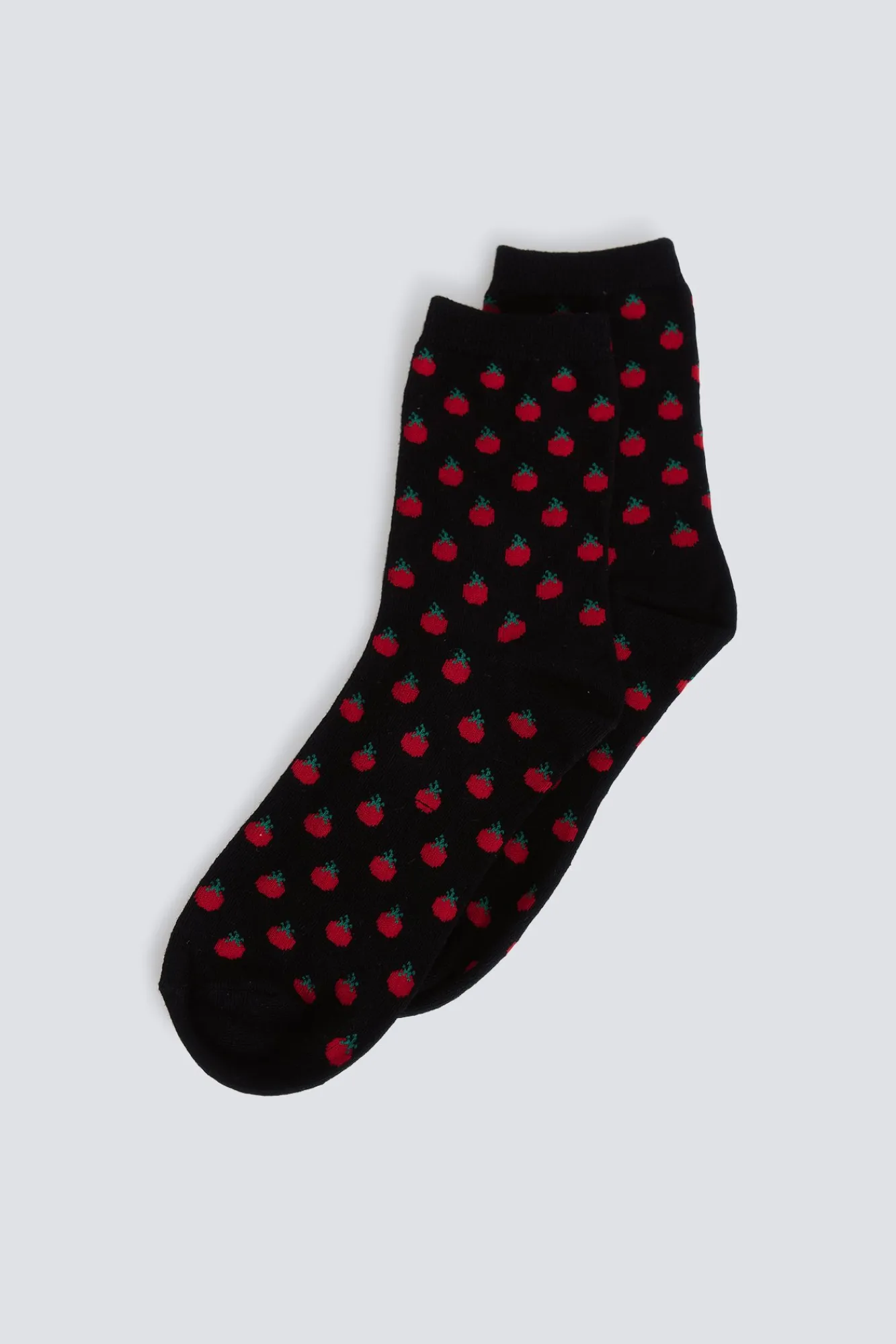Springfield Chaussette longue imprimé tomates noir