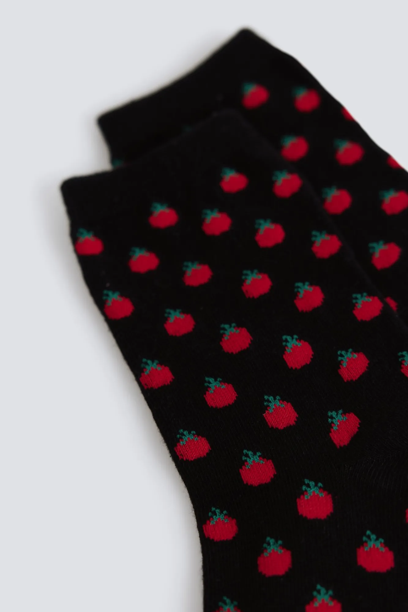 Springfield Chaussette longue imprimé tomates noir