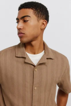 Springfield Chemise bowling manches courtes jacquard