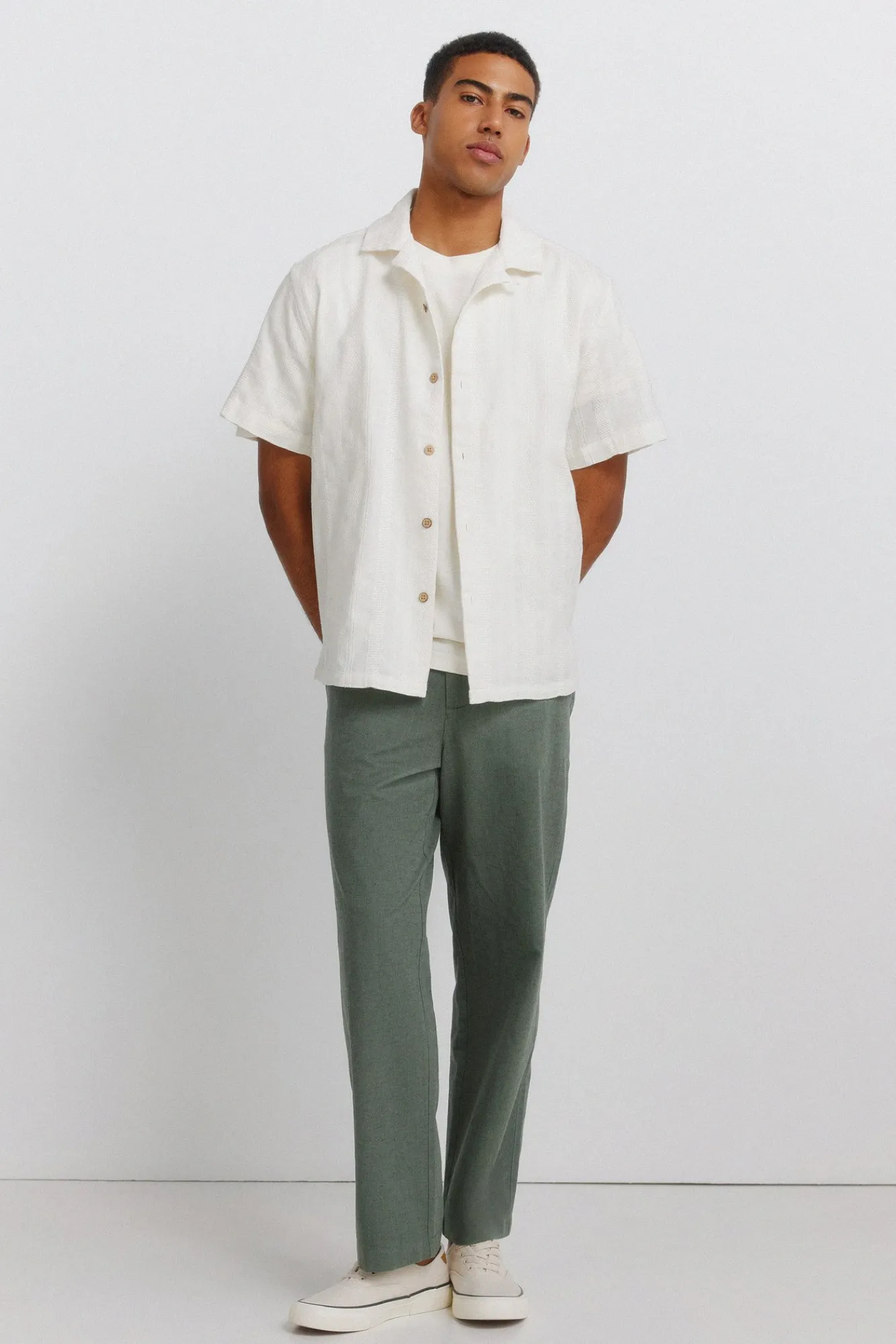 Springfield Chemise bowling manches courtes jacquard
