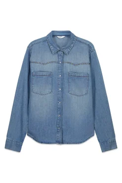 New Springfield Chemise canezou en denim bleu