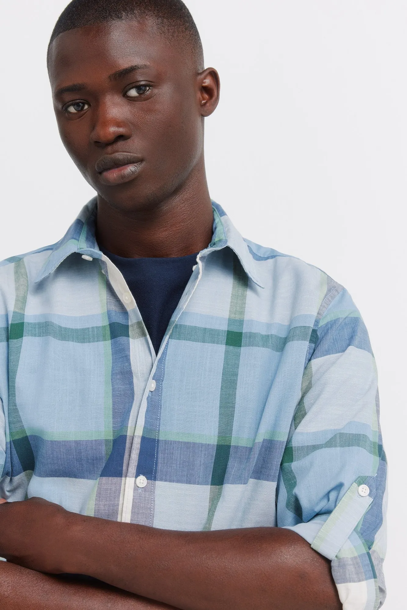 Discount Springfield Chemise en coton à carreaux légère