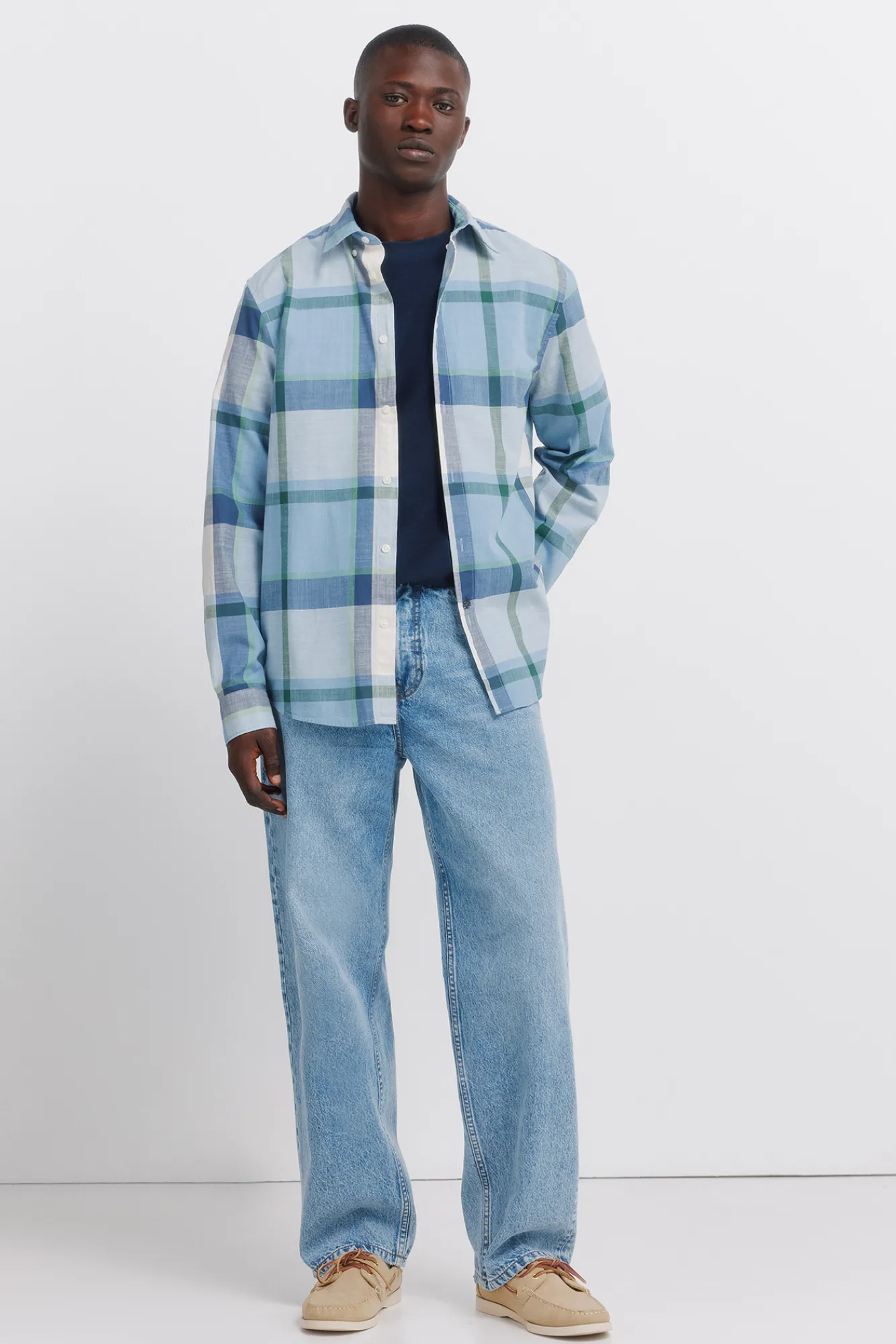 Discount Springfield Chemise en coton à carreaux légère