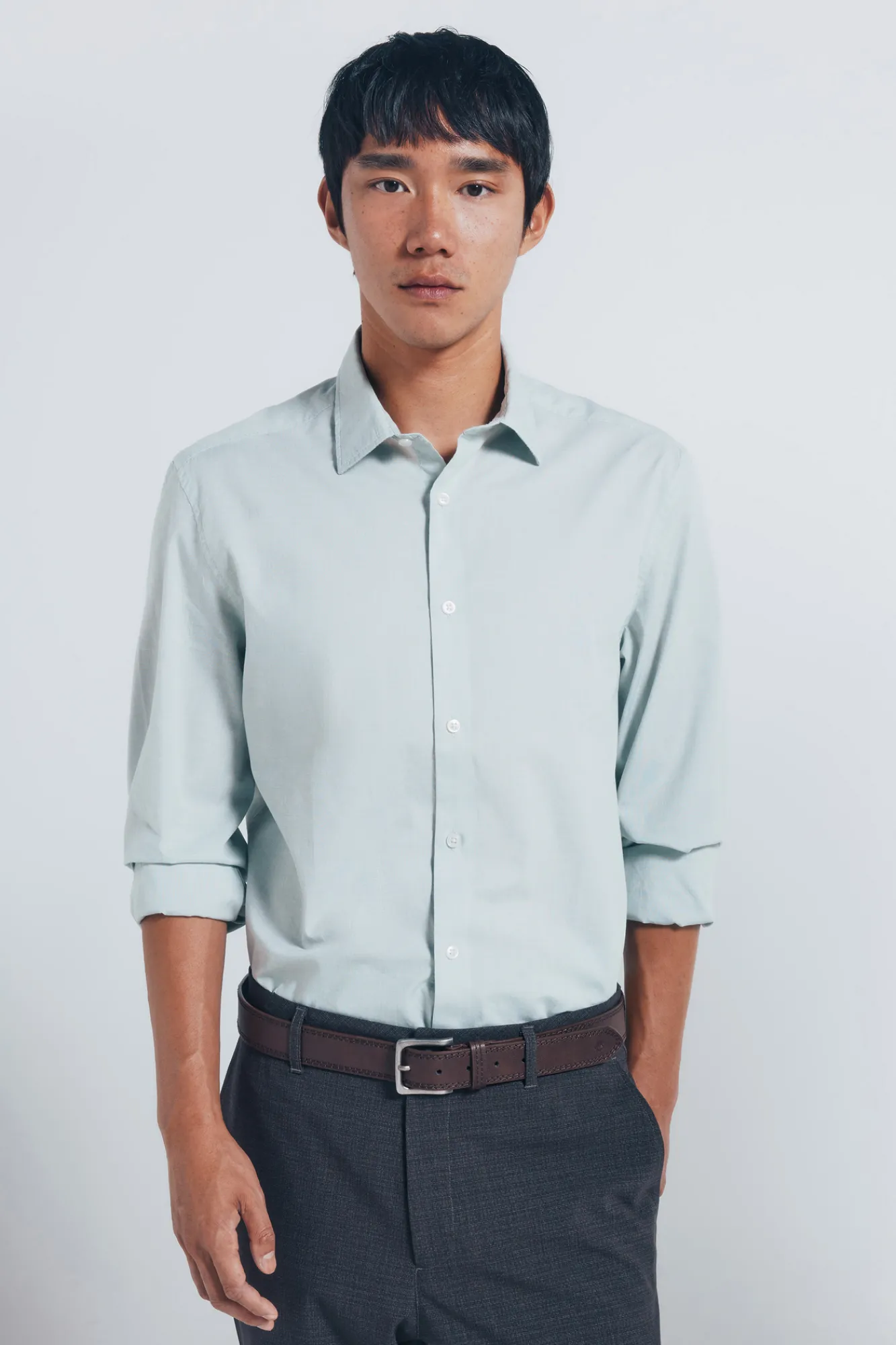 Best Springfield Chemise en coton avec bordure