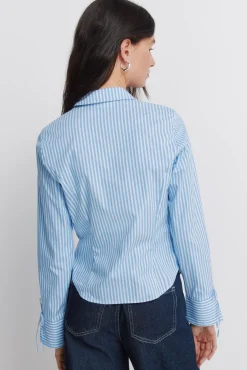 Outlet Springfield Chemise en coton cintrée bleu