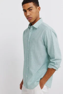Sale Springfield Chemise en lin à rayures