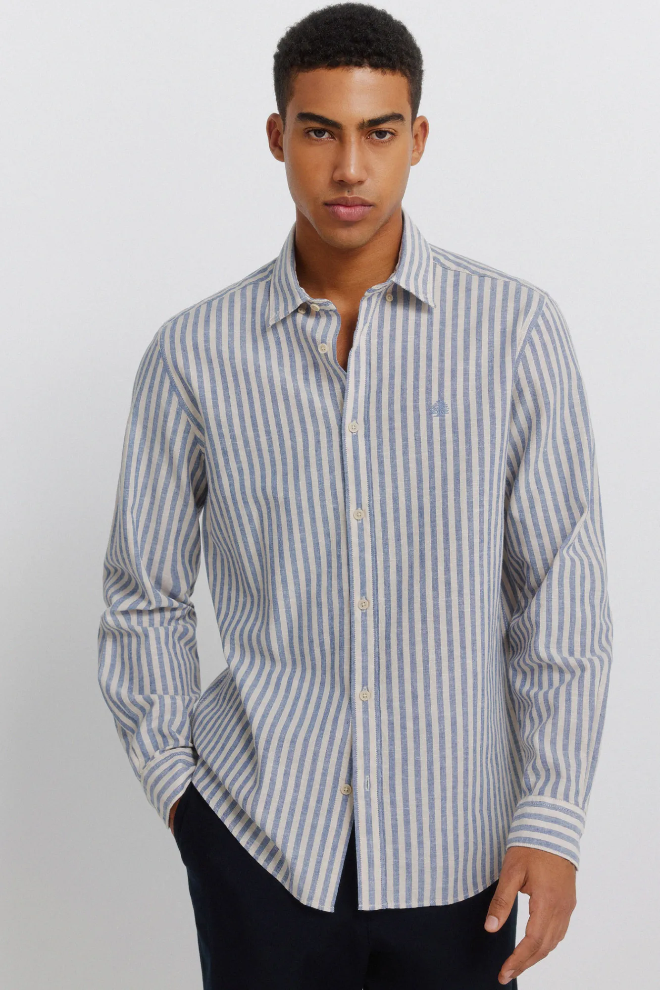 Outlet Springfield Chemise en lin à rayures