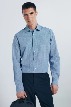 New Springfield Chemise en popeline bleu