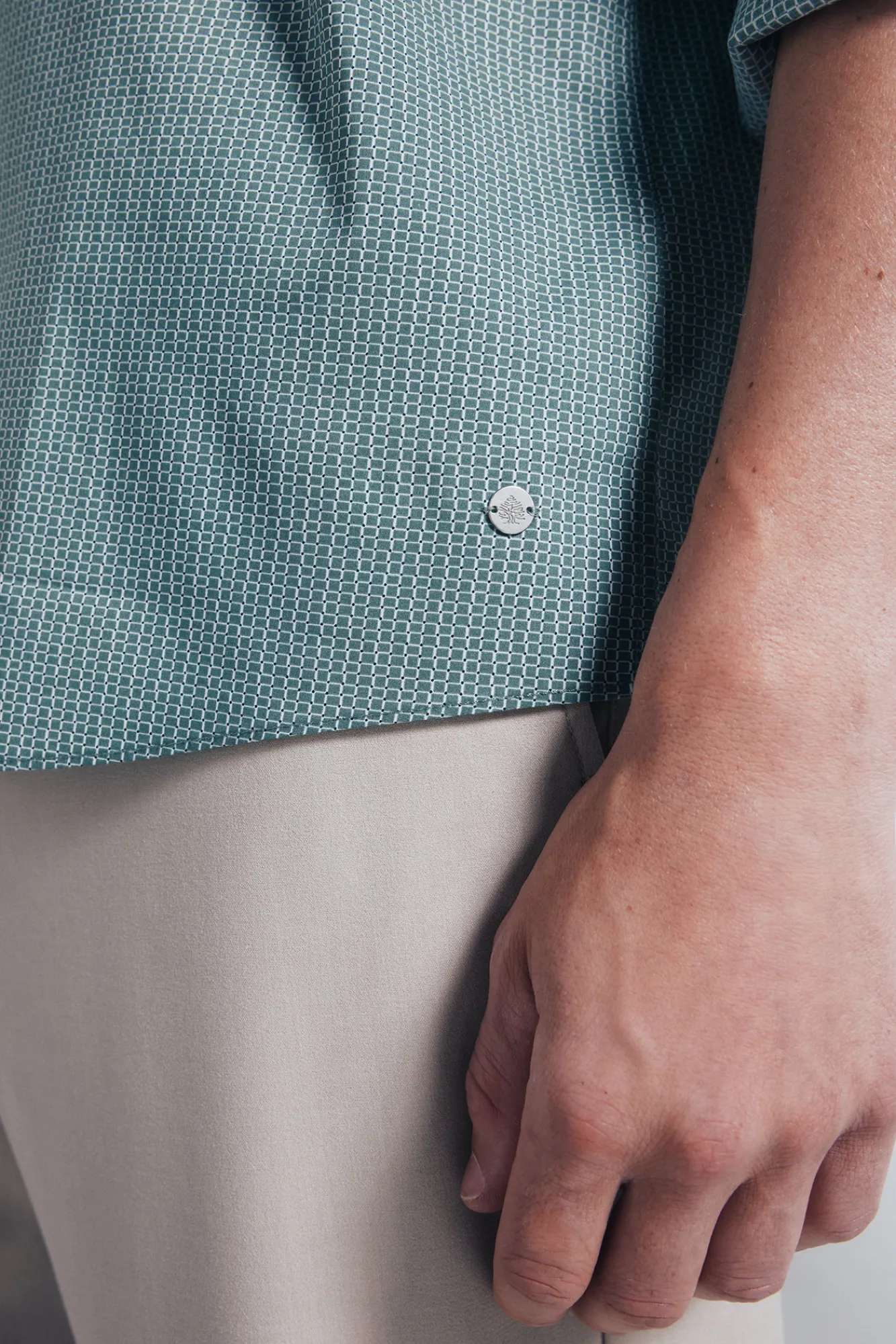 Hot Springfield Chemise en popeline micro- imprimé