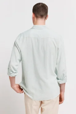 Best Springfield Chemise fil à fil en lin et viscose