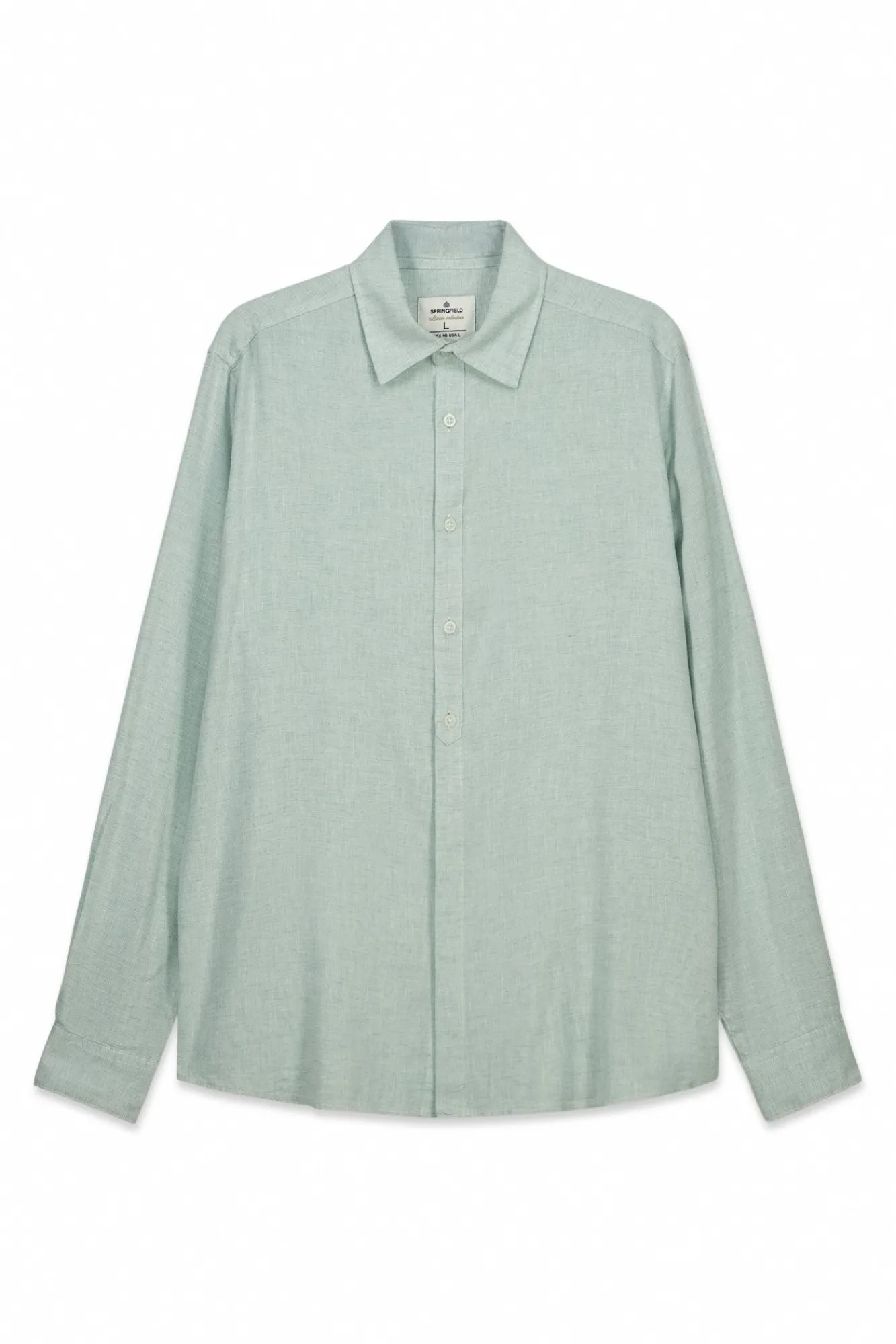 Best Springfield Chemise fil à fil en lin et viscose