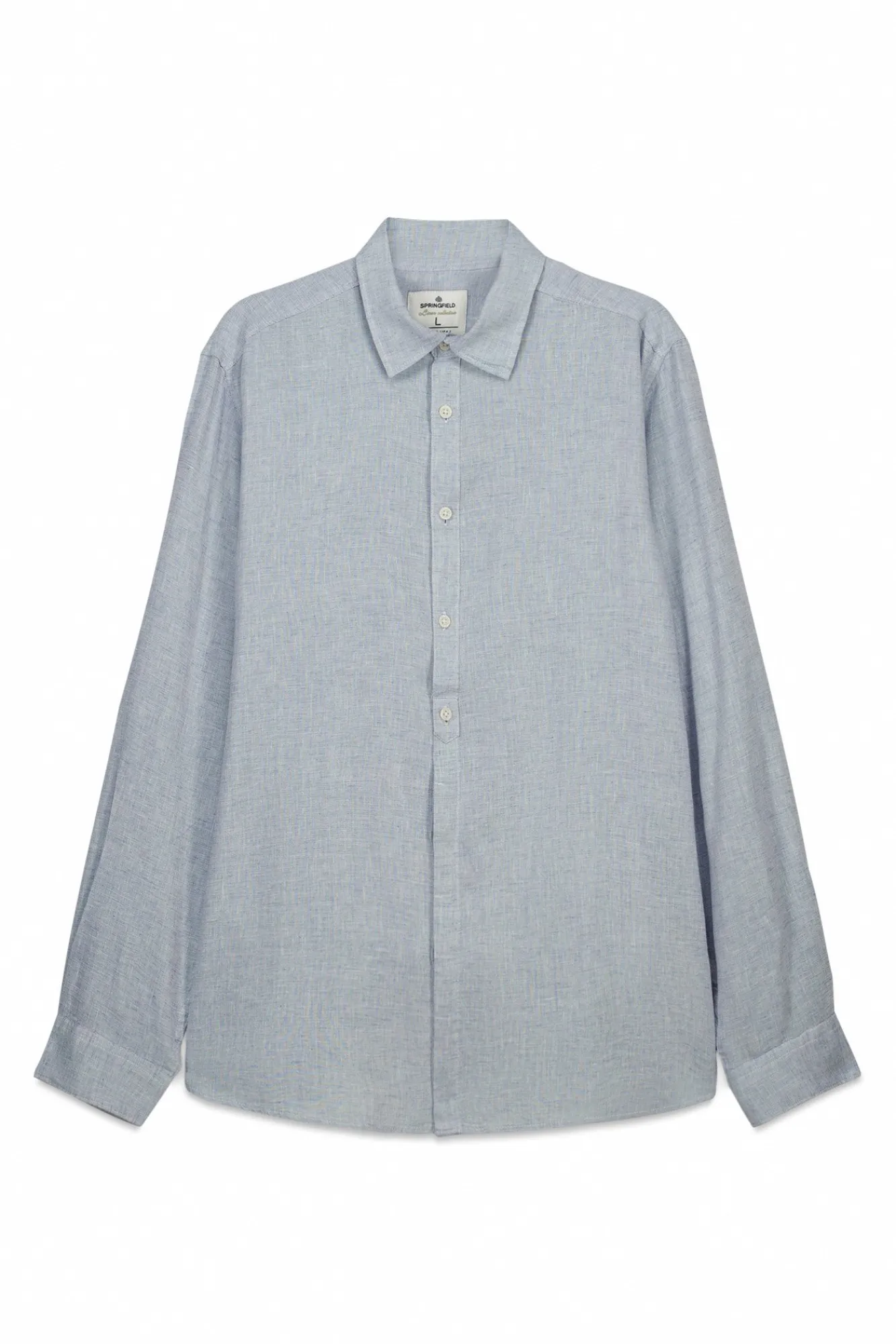 Best Springfield Chemise fil à fil en lin et viscose