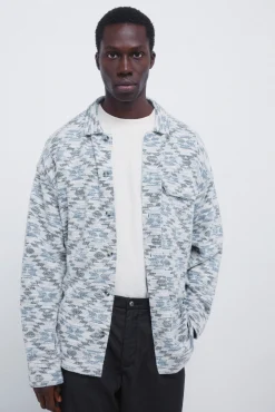 Springfield Chemise jacquard ethnique bleu