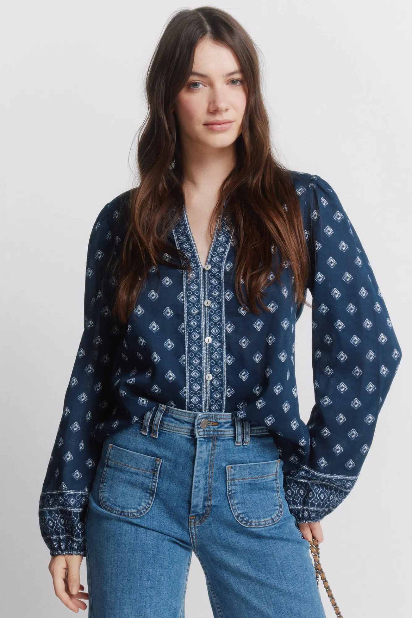 Springfield Chemise manches longues imprimée