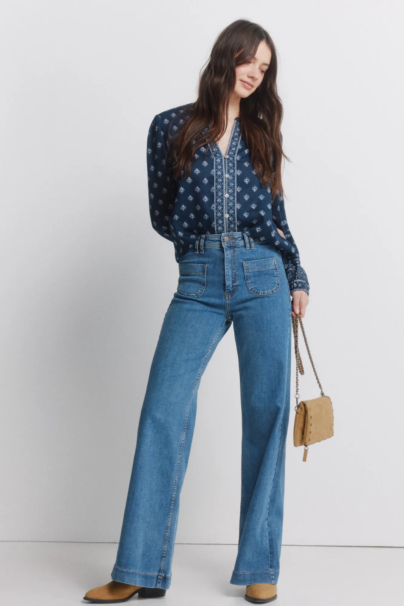Springfield Chemise manches longues imprimée