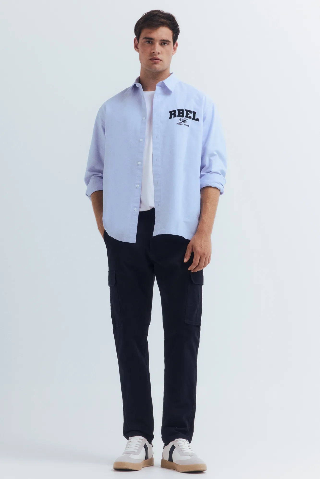 Outlet Springfield Chemise Oxford brodée bleu