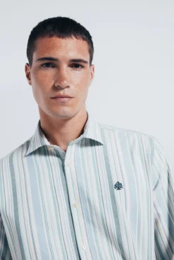 Discount Springfield Chemise Oxford rayures vert