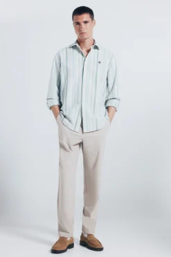 Discount Springfield Chemise Oxford rayures vert
