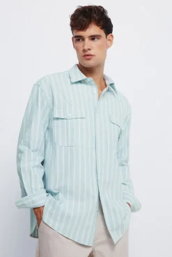 Sale Springfield Chemise Oxford rayures avec poches