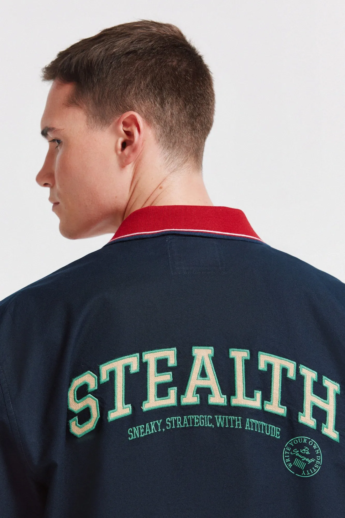 Sale Springfield Chemise varsity manches courtes bleu