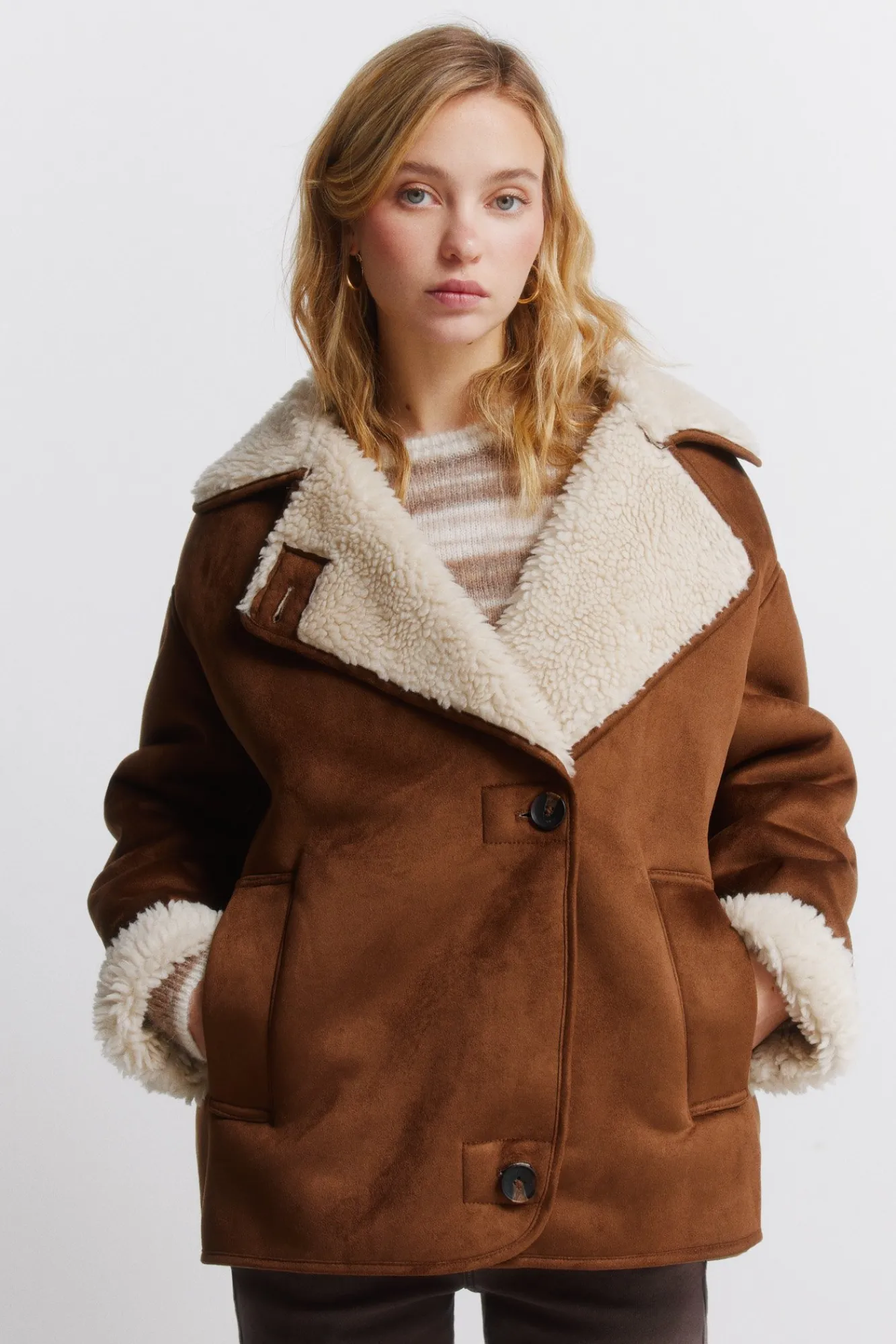 Outlet Springfield col en manteau vison