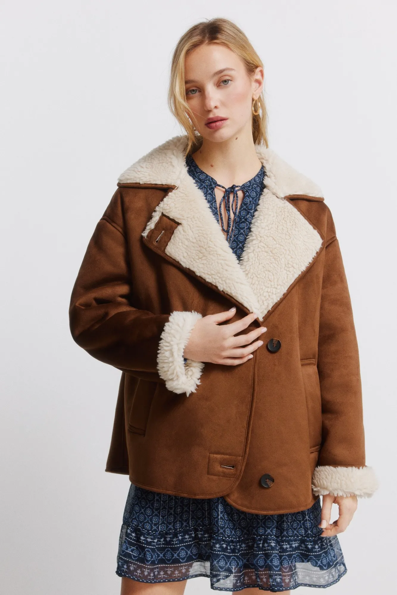 Outlet Springfield col en manteau vison