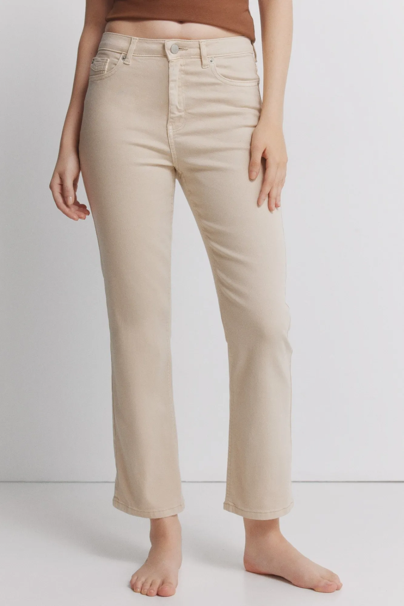 New Springfield Couleur du jeans Kick Flare marron