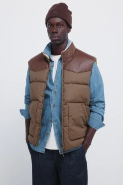 Discount Springfield Gilet matelassé contrasté imprimé
