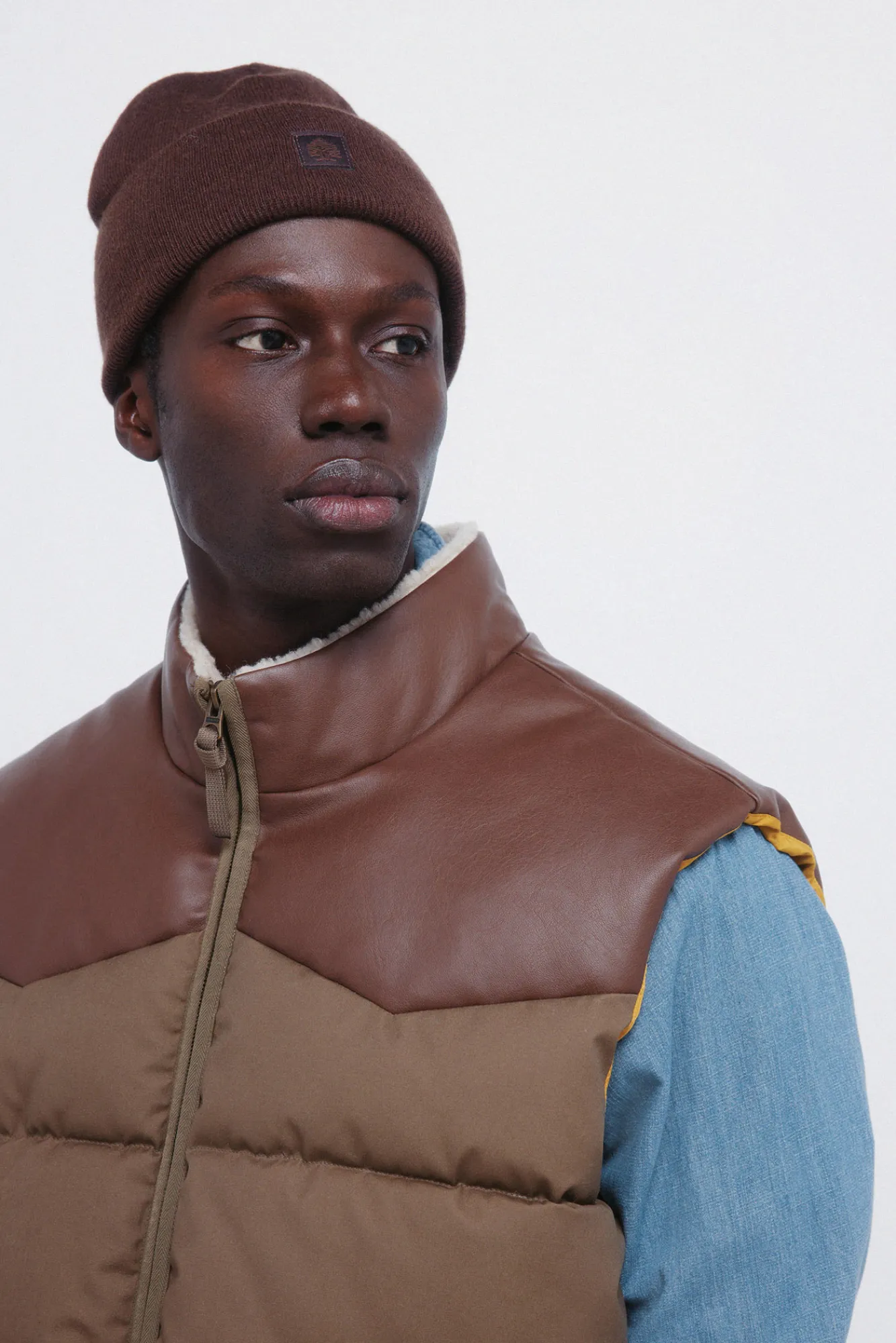 Discount Springfield Gilet matelassé contrasté imprimé