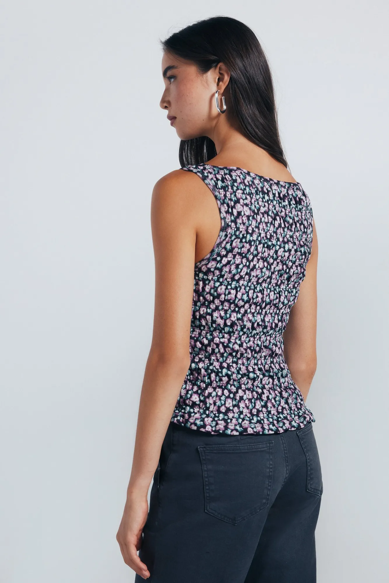 Best Springfield Haut ajusté à fleurs noir