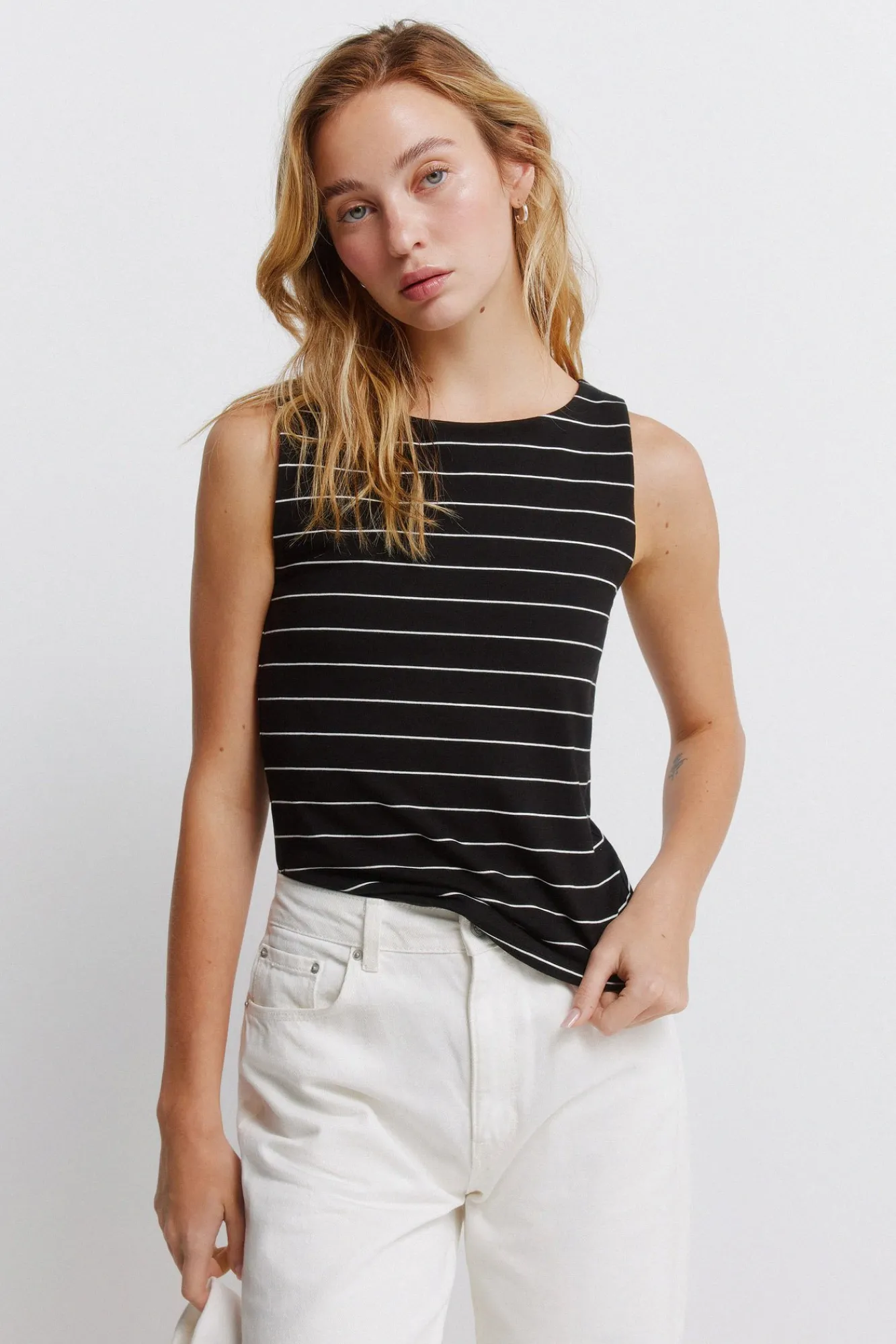 Best Springfield Haut sans manches col rond en coton