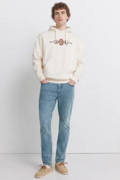 New Springfield jean skinny délavé moyen surteint bleu