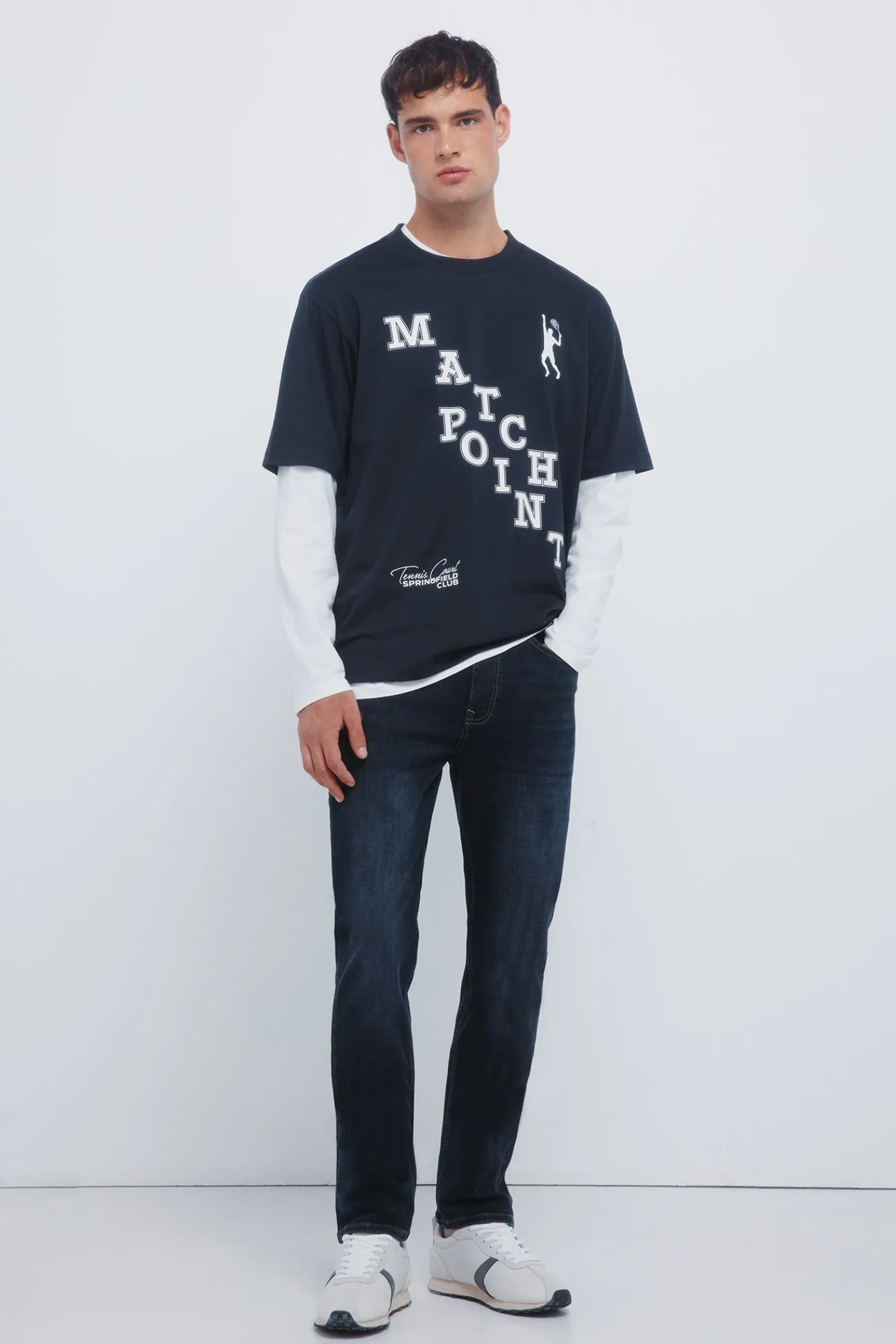 Discount Springfield Jean slim très foncé bleu