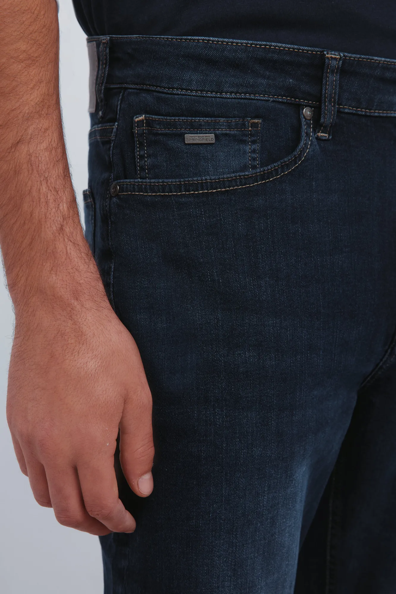 Discount Springfield Jean slim très foncé bleu