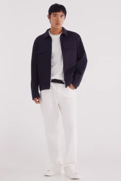 Clearance Springfield Jeans blanc coupe droite beige