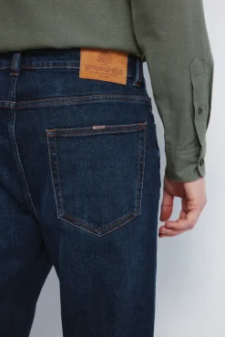 Best Springfield Jeans coupe droite délavé foncé bleu