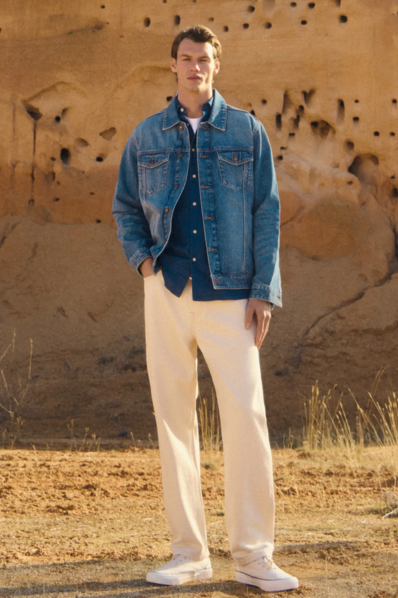 Discount Springfield Jeans coupe droite écru blanc