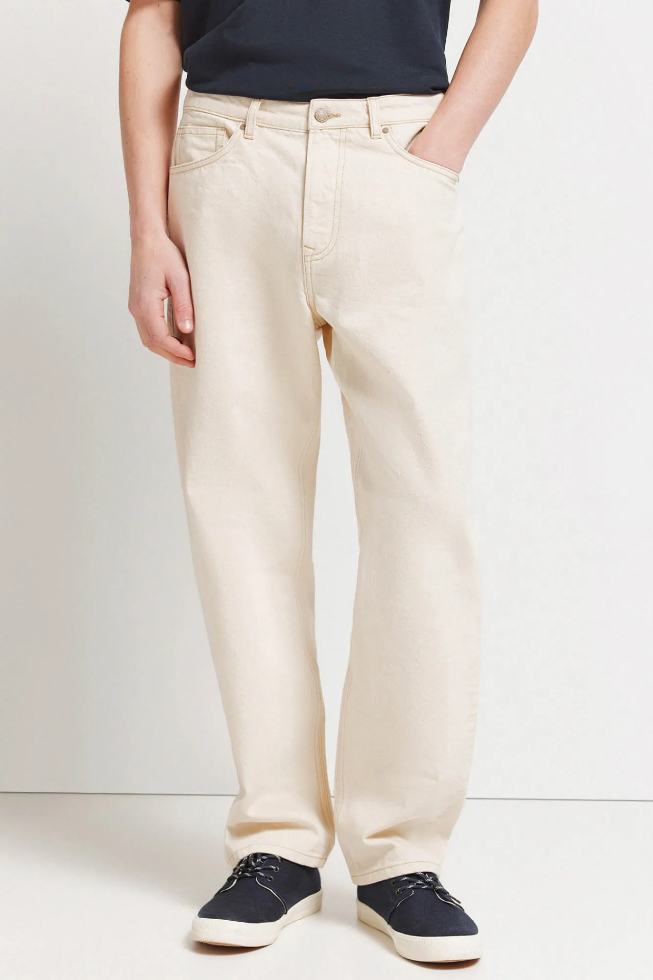 Discount Springfield Jeans coupe droite écru blanc