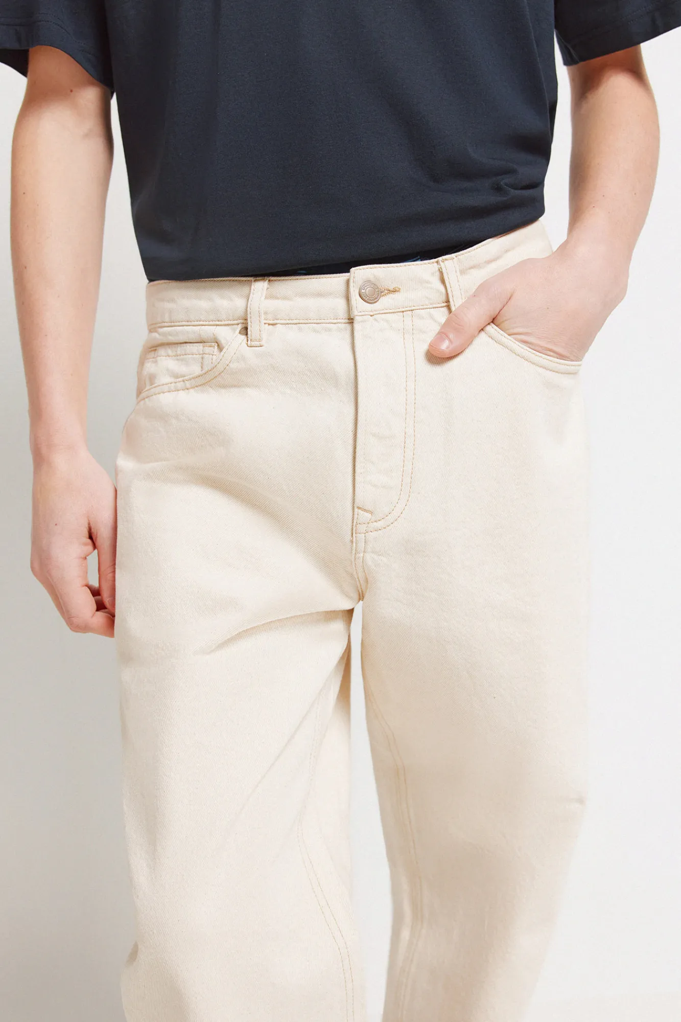 Discount Springfield Jeans coupe droite écru blanc