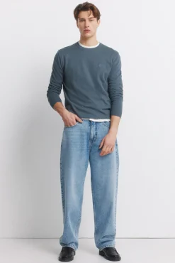 Hot Springfield Jeans coupe large surteint bleu