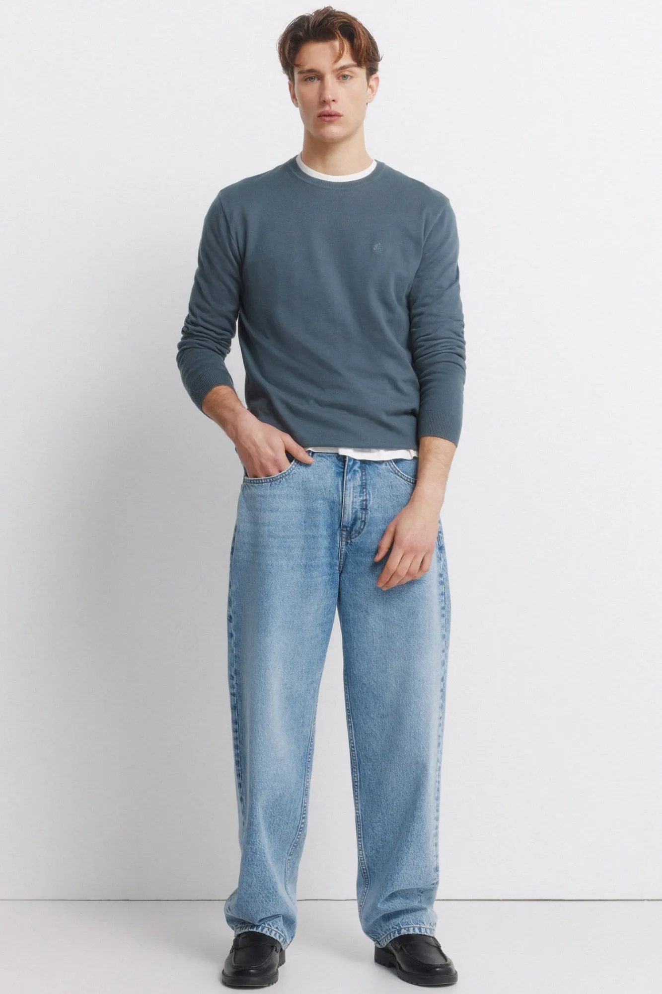 Hot Springfield Jeans coupe large surteint bleu