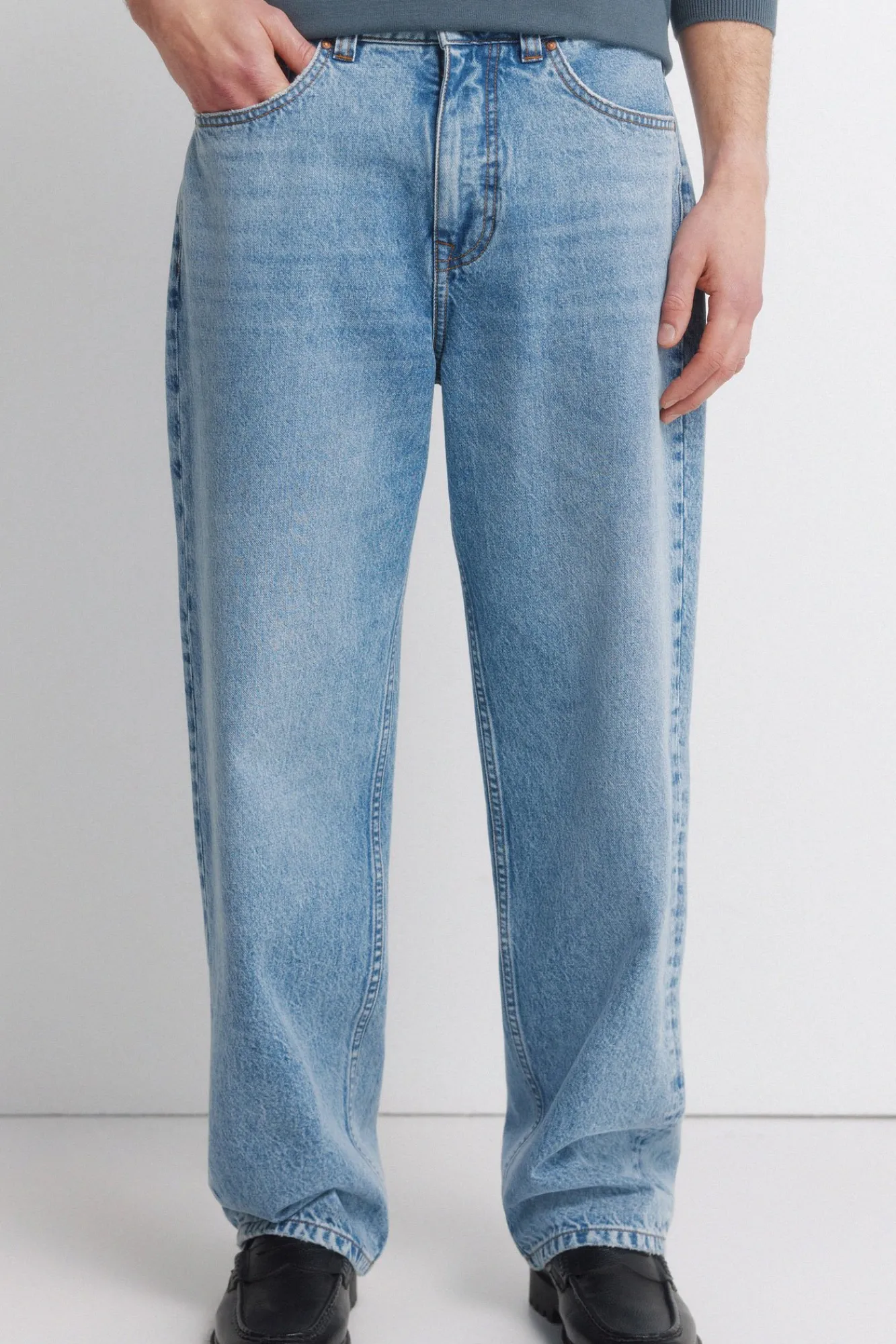 Hot Springfield Jeans coupe large surteint bleu
