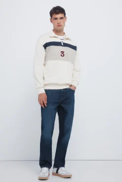 Clearance Springfield Jeans coupe régulière délavé foncé bleu