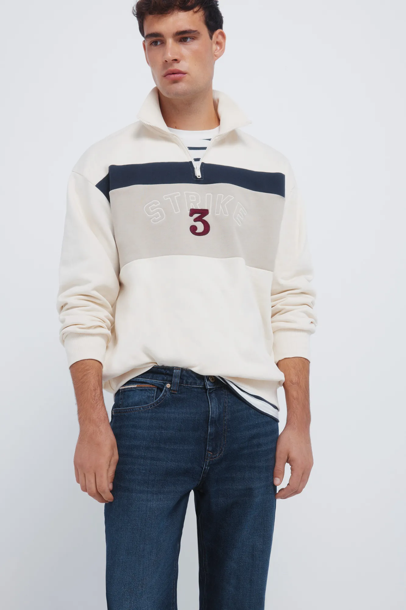 Clearance Springfield Jeans coupe régulière délavé foncé bleu