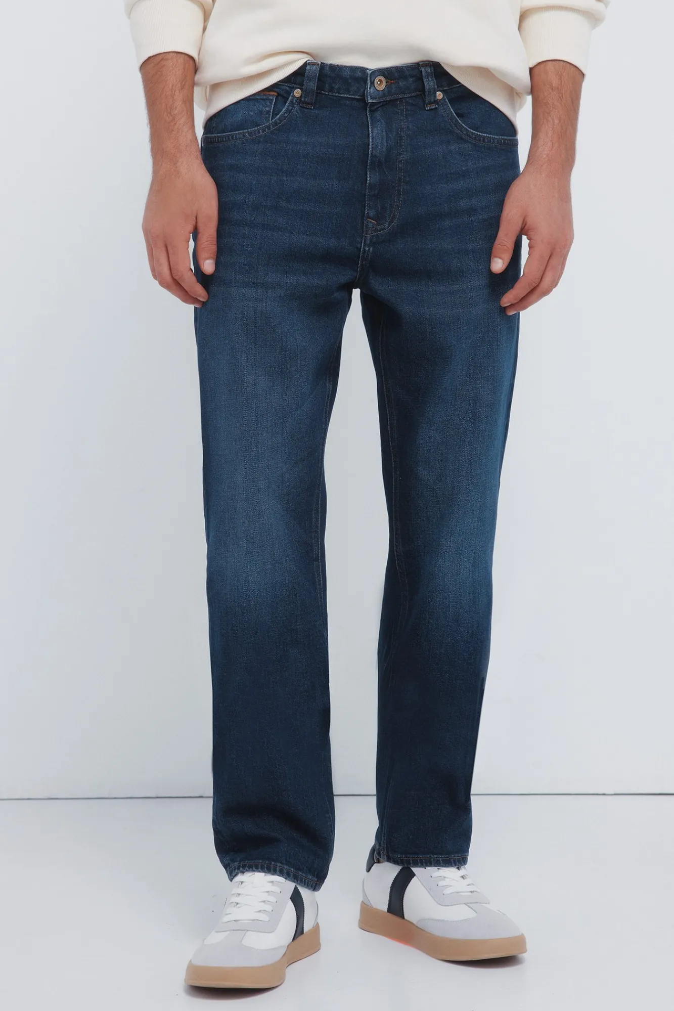 Clearance Springfield Jeans coupe régulière délavé foncé bleu