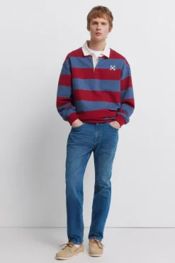 Outlet Springfield Jeans coupe slim délavé moyen bleu