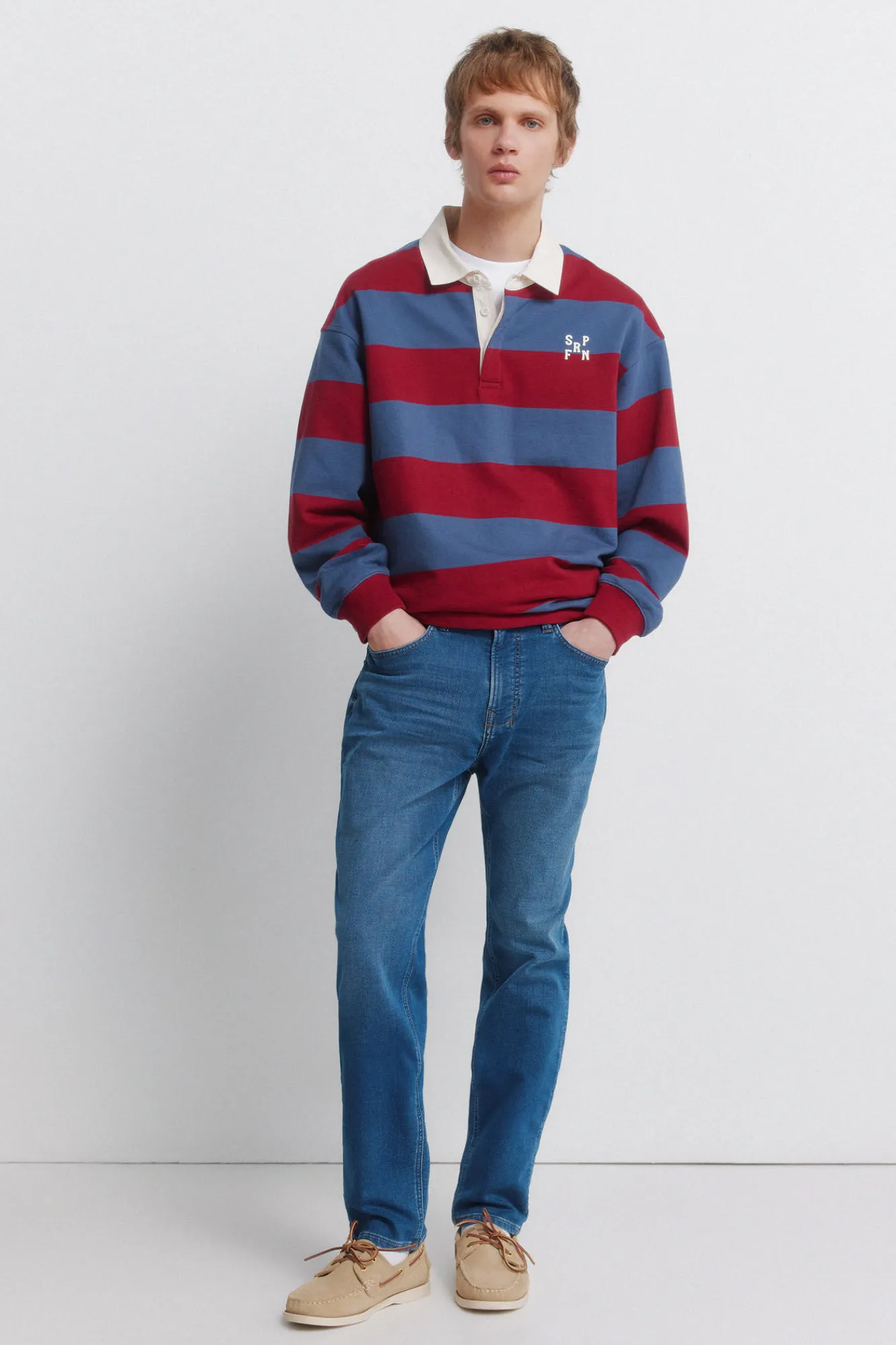 Outlet Springfield Jeans coupe slim délavé moyen bleu