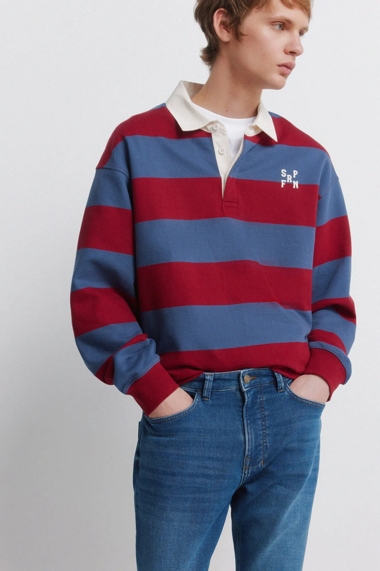 Outlet Springfield Jeans coupe slim délavé moyen bleu