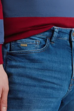 Outlet Springfield Jeans coupe slim délavé moyen bleu
