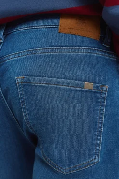 Outlet Springfield Jeans coupe slim délavé moyen bleu